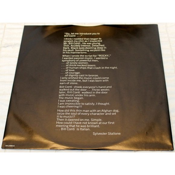 Vtg 1976 Rocky Motion Picture Soundtrack Bill Conti LP Vinyl Record - Picture 5 of 8